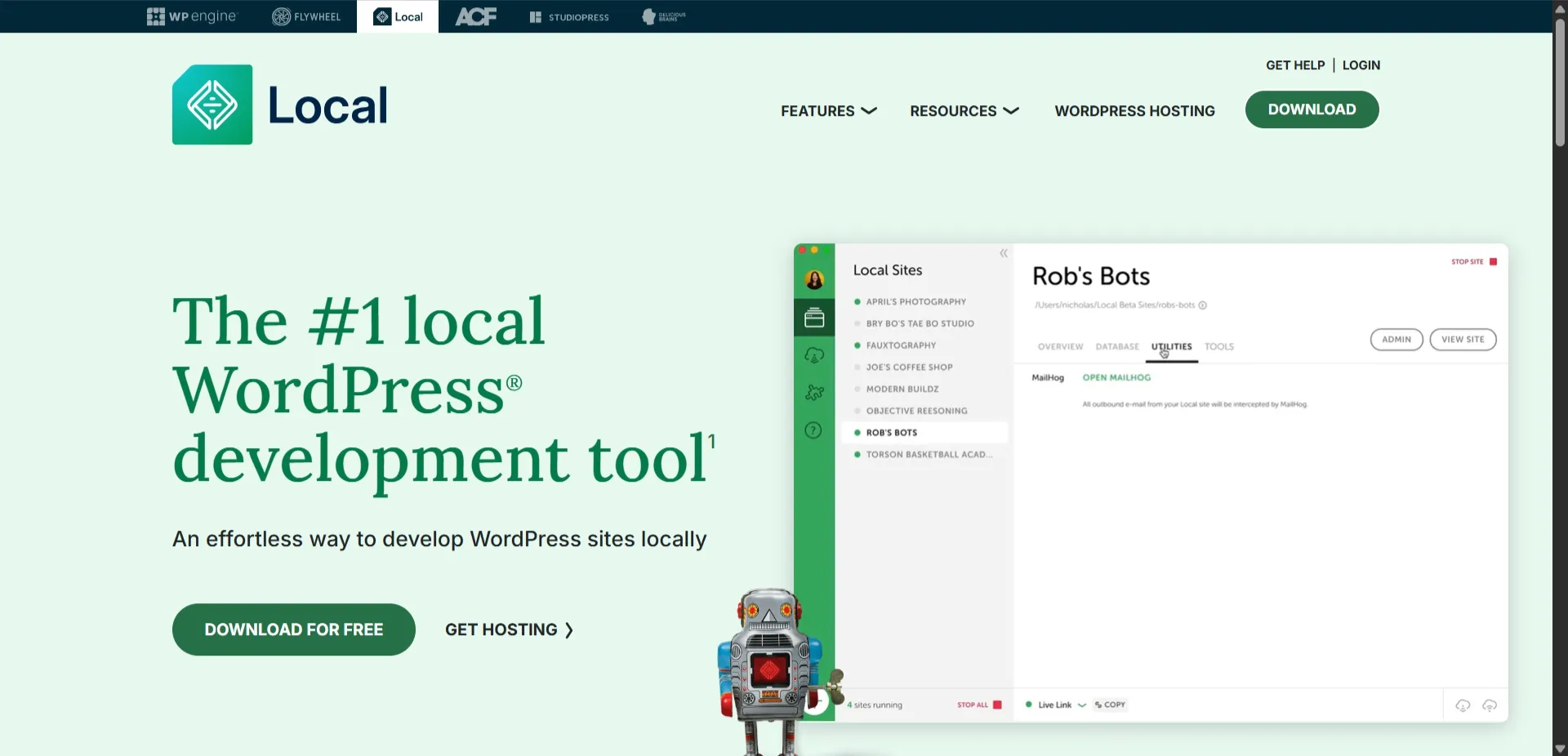 Trang web chính thức của LocalWP